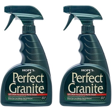 HOPE'S Perfect Granite Cleaner and Polish, Streak-Free Granite, Marble, Quartz Counter Cleaner, 22 Fl Oz, Pack of 2