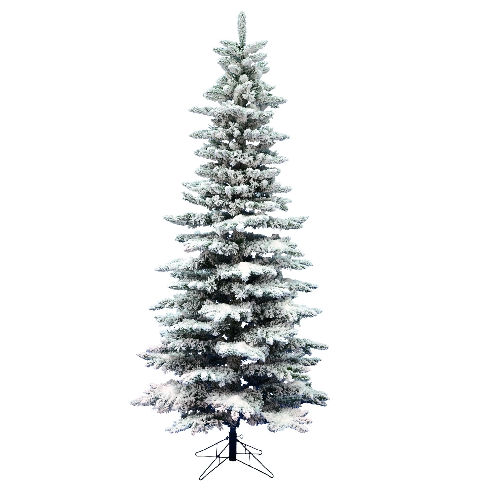Vickerman Green Flocked Slim Christmas Tree, 6.5'