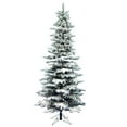 thumbnail image 5 of Vickerman 6.5' Flocked Utica Fir Slim Artificial Christmas Tree, Unlit, 5 of 5