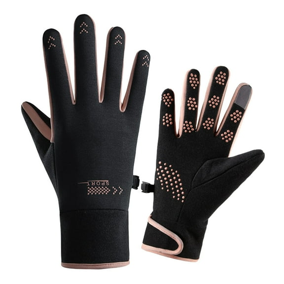 JIKNTTR Winter Warm Gloves For Women Windproof Running Gloves Touch Screen Cycling Gloves For Cold Weather Outdoor