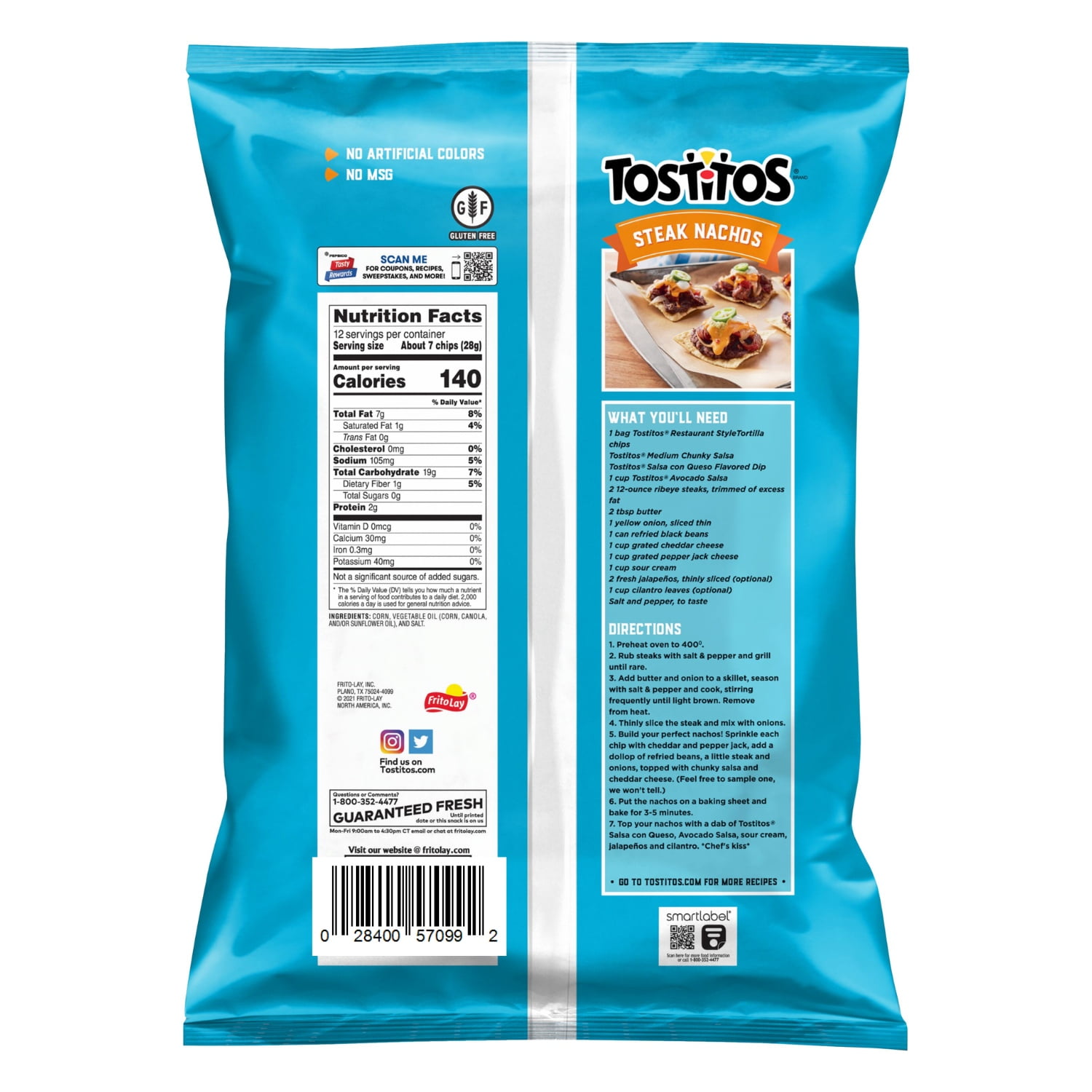 Tostitos Original Restaurant Style Tortilla Chips, Gluten -Free, 9 oz