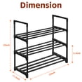 thumbnail image 3 of Goodwill 3-Tier Stackable Shoes Rack Storage Shelf, Metal Shoe Organizer for Entryway Bedroom, 3 of 6