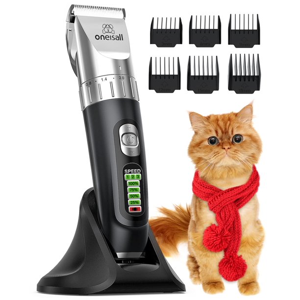 oneisall Cat Hair Trimmer,Quiet Cat Clippers for Matted Hair,Cordless
