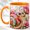 Orange, variant on Cute Floral Snail Coffee Mug, Garden Snail Mug, Ceramic 11 oz