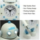 thumbnail image 2 of Reloj despertador robot de metal inoxidable TANGJMXG blanco sin tictac, 2 of 4