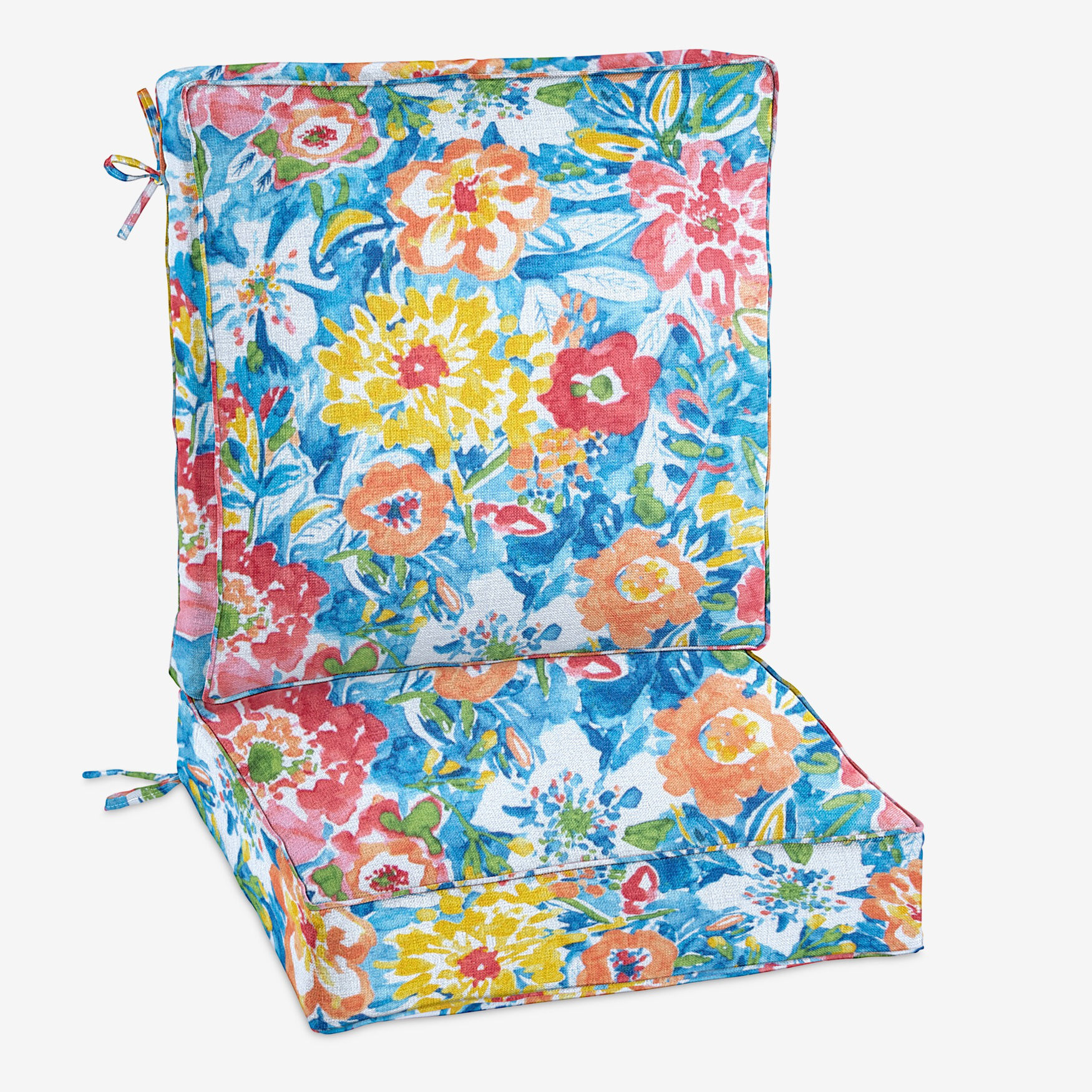 Brylanehome 2Section Deep Seating Cushion, Poppy Blue Patio Cushion