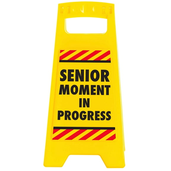 Boxer Gifts Senior Moment  Warning Sign - Gag Desk Gift For Coworkers