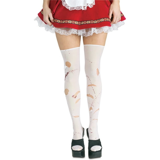 Malice In Wonderland Ripped Tights Stockings With Blood Walmart Com Walmart Com
