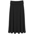 thumbnail image 5 of Girl's Fold Over Waist Stretch Knit Long Skirt, 5 of 6