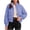 A02-Blue, variant on Womens Gingham Cropped Jacket Long Sleeve Zip Up Casual Plaid Coat Fall Bomber Jackets