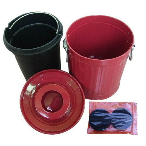 Kitchen Compost Pail Crimson by VermiTek Garden LLC