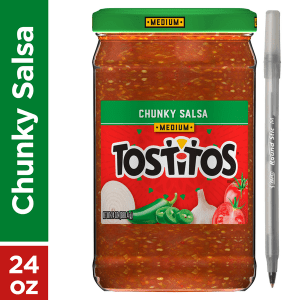 Tostitos Salsa, Chunky, Medium with pan