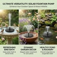 thumbnail image 4 of Solar Floating Bird Bath Water Pump With 7 Nozzles - Automatic Fountain For Garden Pond Outdoor Decor, 4 of 5