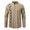 Khaki, variant on Linen Blend Shirts for Men Long Sleeve Vintage Ethnic Style Print Shirt Button up Pullover Tops Stand Collar Blouses (XL, White)