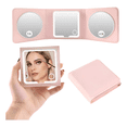 thumbnail image 3 of Espejo De Maquillaje Luz Tríptica Aumento 5x/10x LED Eo Safe Imports Rosa, 3 of 5