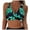 Dark Green, variant on Akiihool Women's Bikini Top - Push Up, Halter, Retro, Padded Swimsuit Top (Dark Green,M)