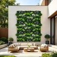 thumbnail image 4 of Expandable Artificial Faux Leaf Hedge Fence Panel for Balcony and Outdoor Privacy, Decorative Wall Screen for Gardens and Patios, 4 of 5