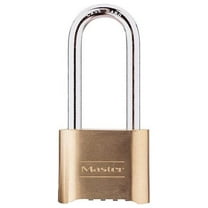 Master Lock - 175DLH 2 in 51mm Wide Resettable Combination Brass Padlock with 2-1/4in 57mm Shackle
