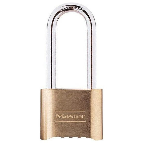 Master Lock - 175DLH 2 in 51mm Wide Resettable Combination Brass Padlock with 2-1/4in 57mm Shackle