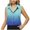 Blue, variant on Uaswgudfs Women's Basic Lapel V-Neck Gradient color Blouse - Summer Work Formal Button Down Shirt, Sleeveless Casual Tank Top with Office