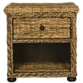 thumbnail image 2 of SAFAVIEH Magi Natural Brown Wicker Nightstand With Drawer Brown, 2 of 7