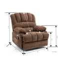 thumbnail image 3 of Power Lift Recliner Chair Large Recliner Chair with 8-Point Vibration Massage and Lumbar Heating Recliner Sofa with Adjustable Backrest, Extending Footrest, USB Port & Dual Side Pockets, Dark Brown, 3 of 7