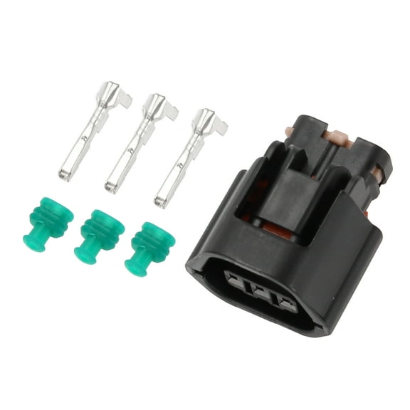 Unique Bargains 3 Pin Crank Cam Speed Sensor Connector Plug Female Wire Terminal Connector for Mitsubishi Evo 1 Set