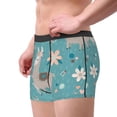 thumbnail image 2 of Pofeuu Teal Mama Llama Print Men’s Boxer Briefs, Moisture-Wicking Underwear, Regular,Trunk-Medium, 2 of 5