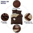 thumbnail image 4 of HIG Light Weight Down Alternative Comforter Set, Twin, Chocolate, Reversible, 4 of 8