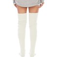 thumbnail image 6 of Derest Women's Extra Long Cable Knit Thigh High Socks – Winter Warm Over Knee Boot Stockings, Soft & Stretchy Leg Warmers, 6 of 7