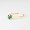 thumbnail image 5 of Natural Emerald Gemstone Ring, Round Cut Ring, 925 Yellow Gold Plated Sterling Silver Ring Wedding Gift For Him, 5 of 5