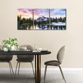 thumbnail image 2 of 3 Pieces Nature Landscape Framed Wall Art Decorations Scene Mt Mount Shucksan Reflection Painting Print on Canvas Wall Art for Home Office Decor Modern Artwork Ready to Hang - 12" x 16" x 3, 2 of 6