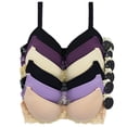 thumbnail image 1 of Paquete de Brasier Adda Lingerie Modelo Lila, Estilo de encaje con varillas, Colores surtidos, 1 of 5