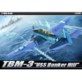 thumbnail image 2 of Academy TBM-3"" USS Bunker Hill Kit de construcción de modelo de avión, color azul marino, 2 of 5
