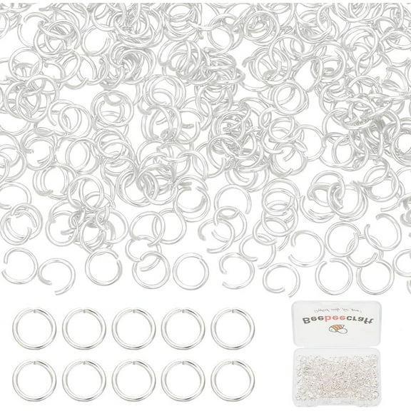 1 Box 300Pcs 6mm Stainless Steel Open Jump Rings Silver Single Loop Jump Rings Connectors Linking Ring for Jewellery Making Bracelets Necklace Supplies DIY Craft diy