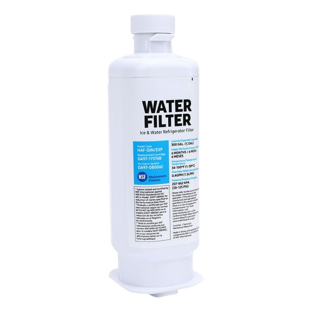 Filtro de Refrigerador, Filtro de Agua del Refrigerador DA97 17376b Compatibilidad Fuerte Fácil de Instalar Alta Eficiencia para Reemplazo