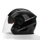 thumbnail image 3 of M Buder Casco De Motocicleta 3/4 Abierto Con Doble Visera Para Ciclomotor Cruiser Certificado De Seguridad Cascos De Moto Para Hombre Y Mujer Negro Brillante Elegante Y Resistente, 3 of 9