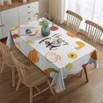thumbnail image 2 of Vintage Pumpkin Rectangle Tablecloth 60x84 Inch, Flowers Boho Water Resistant Vinyl Washable Seasonal Table Cover for Thanksgiving Fall Harvest Holiday Party Picnic Dinner Decor, 2 of 5
