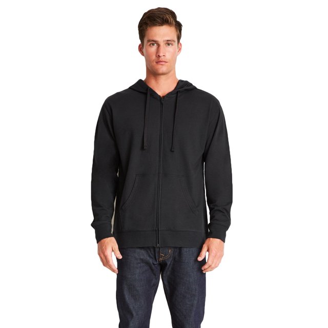Sudadera con capucha y cremallera completa Ropa de siguiente nivel Laguna French Terry NEGRO 3XL