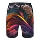 thumbnail image 3 of Fotbe Colorful Abstract Wave Motion Trajes de Baño Estampados para Hombre, Shorts de Verano de Secado Rápido, Ropa de Playa, Bañadores-Large, 3 of 6