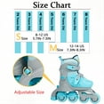 thumbnail image 2 of EONROACOO 2-in-1 Toddler Kids Roller Skates for Girls Boys, Adjustable Sizes, Light up(M, Blue), 2 of 10