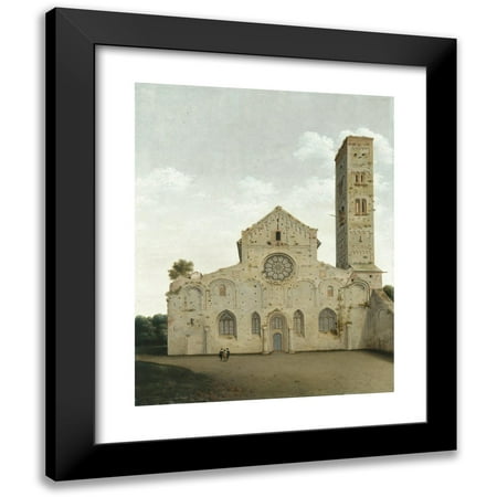 Pieter Jansz Saenredam 12x14 Black Modern Framed Museum Art Print Titled - The West Facade of the Church of Saint Mary in Utrecht (1662)