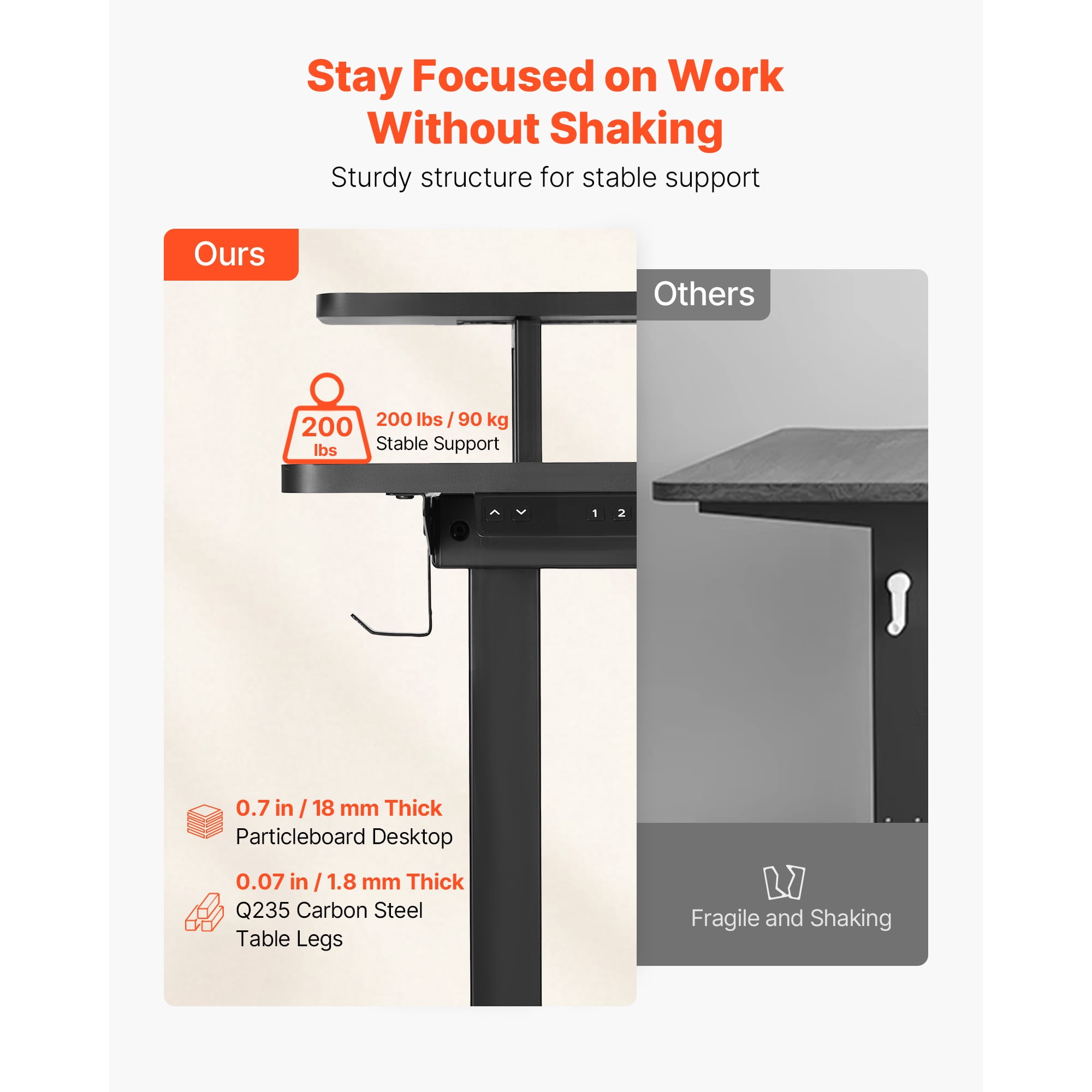 KFFKFF L-Shaped Electric Height Adjustable Desk, Corner Gaming Desk with Keyboard Tray and Dual Hooks, Sturdy Computer Table with LED Light Strip for Home Office, Simple Assembly, Black