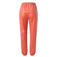thumbnail image 6 of BOOMILK Faux Leather Pants for Women Trendy Elastic High Waisted Straight Leg Pants With Pockets Orange, 6 of 9
