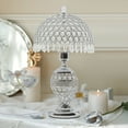 thumbnail image 2 of Simple Design Silver Table Lamp Crystal Light Bedside Nightstand Desk Bedroom Living Room Lamp, 2 of 23