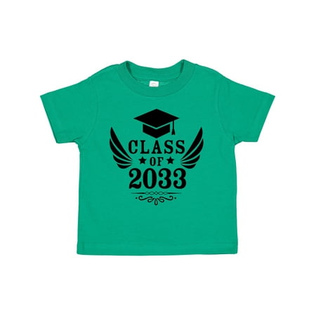

Inktastic Class of 2033 with Graduation Cap and Wings Gift Toddler Boy or Toddler Girl T-Shirt