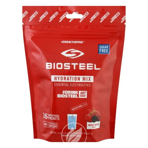 Biosteel Electrolytes Sports Hydration Drink Mix,Mix Berry 16 Ct, Pack