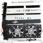 Rackmount Exhaust Cooling Fan by Griffin - 3U Ultra-Quiet Triple Fans - Keep Studio Equipment Gear Cool Rack Mount on Network IT Server - UL Approved Temperature Control Panel for DJ PA AMP Cabinet