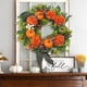 thumbnail image 4 of Corona de flores de calabaza de verano, corona de verano para decorar el hogar y el pasillo, 4 of 6