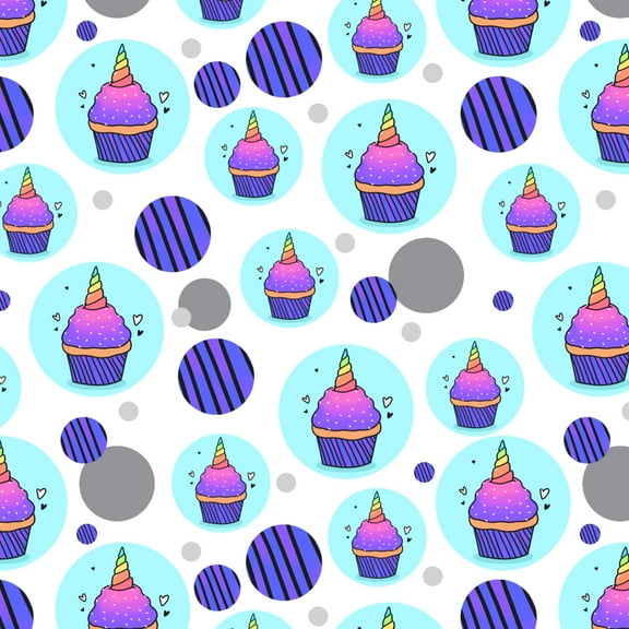 Unicorn Cupcake with Sprinkles Rainbow Premium Gift Wrap Wrapping Paper Roll